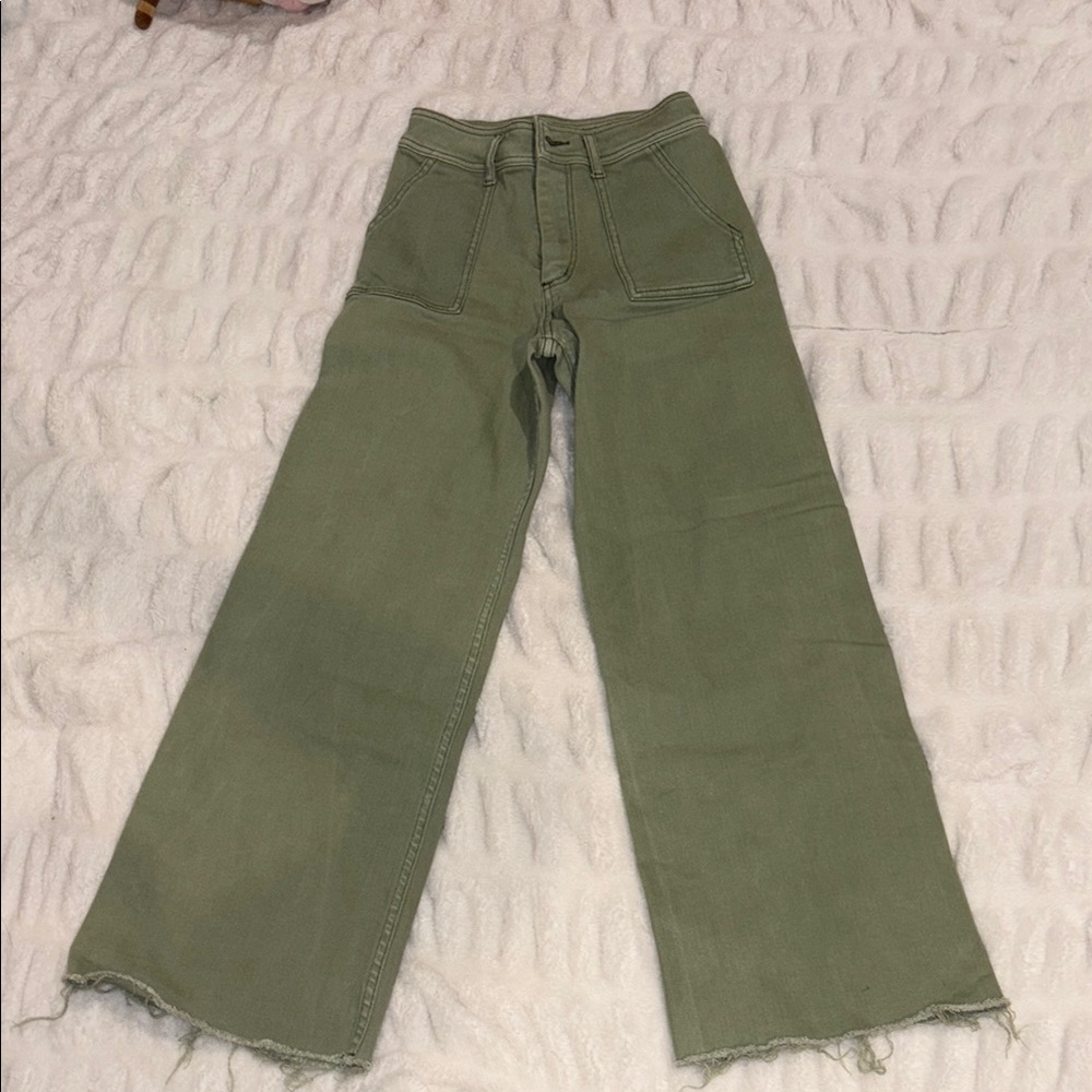 Mahina, Women's Green Jeans wide leg